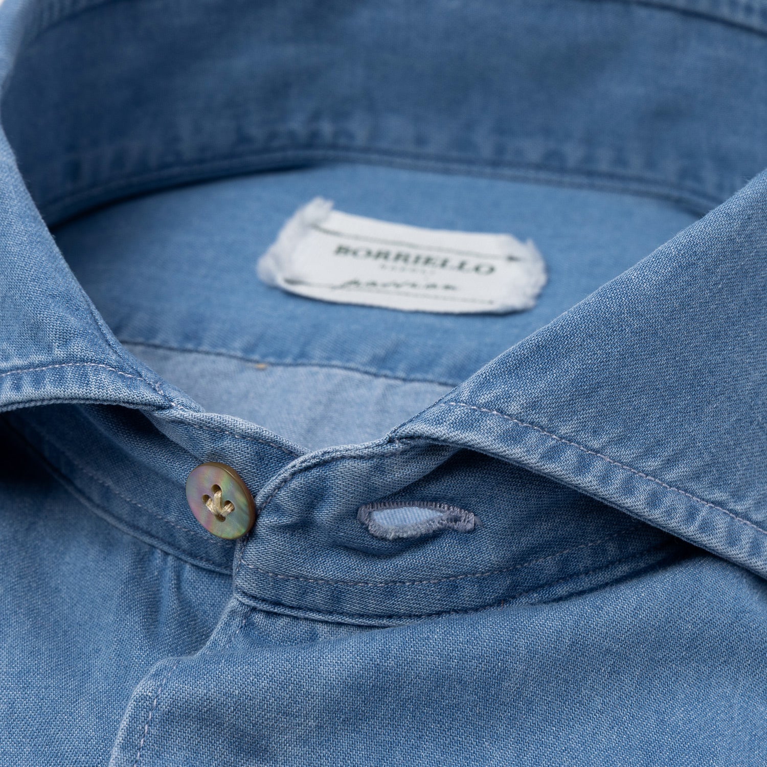 Sports Shirt made of Lightweight "Vintage Prewashed" Cotton Denim - Linea Passion